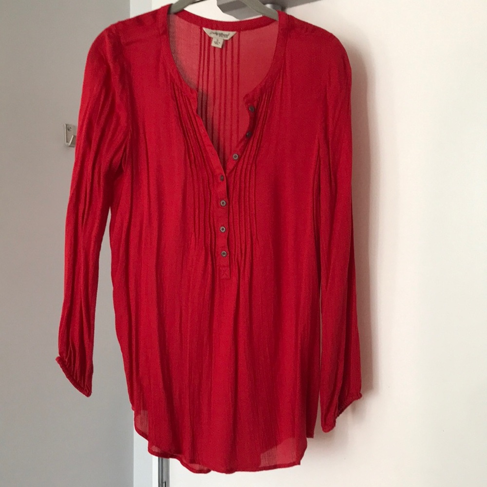 LUCKY BRAND Long Sleeve Knit Blouse. EUC. Sz S.